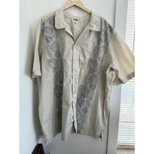 King Size Men's Hawaiian Print Button Front Shirt | Size 4XL Tall